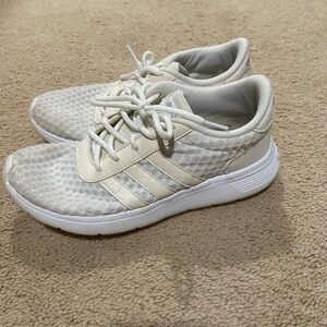 Adidas Women's Cream and White Sneakers